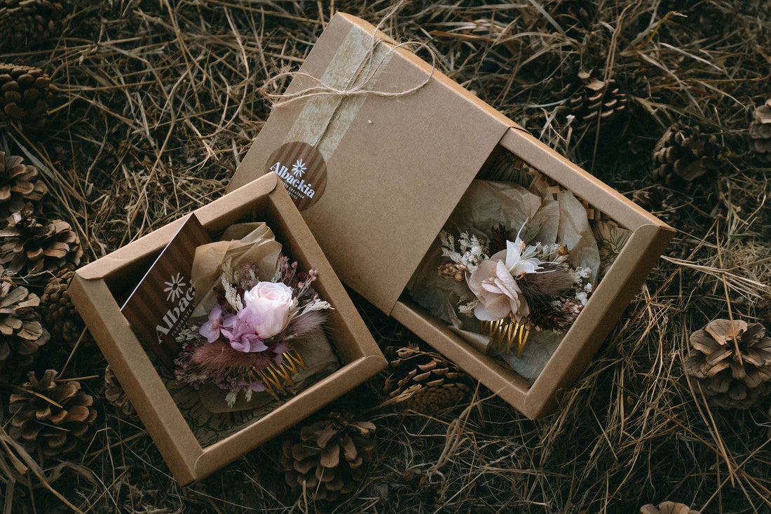 Peigne fleuri – Mocktail Golden Hour